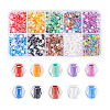  10 Set 10 Colors Transparent Glass Beads GLAA-PH0003-34-7