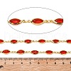 Brass Glass Horse Eye Link Chains CHC-R001-03G-01-2