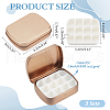   Rectangle Iron Tin Cans with 12-Grid Plastic Empty Watercolor Paint Pans CON-PH0003-12-2