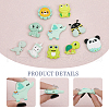 CHGCRAFT 10Pcs 10 Styles Silicone Focal Beads SIL-CA0002-22-5