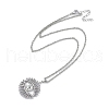 Rack Plating Brass Micro Pave Colorful Cubic Zirconia Eye Pendant Rope Chain Necklaces NJEW-P317-01P-2
