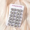 304 Stainless Steel Polishing Effect Hoop Earrings EJEW-M001-40A-P-2