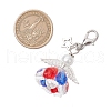 Angel Glass Beaded Pendant Decorations HJEW-MZ00201-02-3