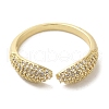 Brass Micro Pave Cubic Zirconia Rings for Women RJEW-E295-23G-2