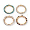 Natural Mixed Gemstone Pendants PALLOY-JF00590-1