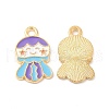 Light Gold Plated Alloy Pendants ENAM-T016-34LG-1