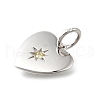 925 Sterling Silver Micro Pave Clear Cubic Zirconia Charms STER-V001-01P-11-2