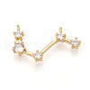 Brass Micro Pave Cubic Zirconia Pendants KK-N261-120F-G-1