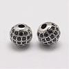 Brass Micro Pave Cubic Zirconia Beads ZIRC-E110-04P-1