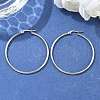 Tarnish Resistant 304 Stainless Steel Big Hoop Earrings X-EJEW-F105-06P-5