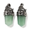 Natural & Synthetic Mixed Gemstone Faceted Sword Pendants G-Q163-01AS-2