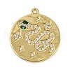 Brass Micro Pave Cubic Zirconia Pendants KK-M322-35G-1