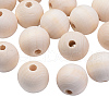 Natural Unfinished Wood Beads WOOD-Q008-25mm-LF-1