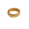 Wave Texture 304 Stainless Steel Finger Rings WGA78FE-01-5