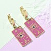 304 Stainless Steel Enamel Hoop Earrings for Women STAS-Z105-01G-03-2