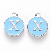 Platinum Plated Alloy Enamel Charms ENAM-S118-04X-P-1