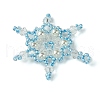 Christmas Seed Beads Beaded Charms PALLOY-MZ00300-02-4