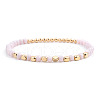 Handmade Geometric Black Onyx and Acrylic Bead Crystal Bracelet for Women ST4642762-1