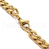Vacuum Plating 201 Stainless Steel Curb Chain Necklaces NJEW-Q336-11A-G-4