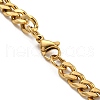 PVD Vacuum Plating 201 Stainless Steel Curb Chain Necklaces NJEW-Q336-11A-G-4