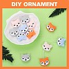 12Pcs 4 Colors Cartoon Fox Silicone Focal Beads JX704A-4