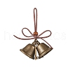 Iron Bell & Tibetan Style Alloy Pendant Decorations HJEW-JM03370-02-2