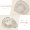 Linen Mini Hat Fascinator Base AJEW-WH0561-32D-4