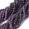 Natural Amethyst Beads Strands X-G-M445-8MM-01B-2