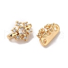 Christmas Brass Pave Clear Cubic Zirconia Slide Charms X-KK-G465-39G-2