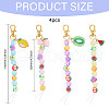 Fruit Polymer Clay & Acrylic & Alloy Enamel Locking Stitch Marker HJEW-CA00012-2
