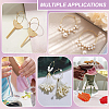 BENECREAT 54Pcs 7 Styles Brass Hoop Earring Findings KK-BC0013-33G-6
