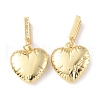 Brass Micro Pave Cubic Zirconia Pendants KK-P233-04G-2
