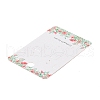 Rectangle Floral Paper Jewelry Display Cards with Hanging Hole CDIS-C004-08B-3