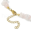 Natural Mixed Gemstone Bullet & Synthetic Moonstone Beaded Necklaces NJEW-JN04406-5