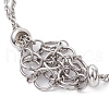 Non-Tarnish 304 Stainless Steel Macrame Pouch Braided Gemstone Holder Bracelet Making BJEW-JB09645-02-3