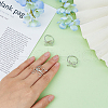 FIBLOOM  3pcs 3 styles Brass Adjustable Ring Findings FIND-FI0001-06P-3