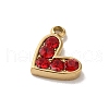 Golden Tone 304 Stainless Steel Rhinestone Charms STAS-L025-005G-06-2