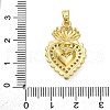 Brass Micro Pave Cubic Zirconia Pendants KK-V009-14G-02-3