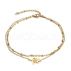 Ion Plating(IP) 304 Stainless Steel Multi-strand Anklets X-AJEW-AN00332-01-1