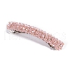 Glass Beaded Hair Barrettes PW-WG60883-01-1
