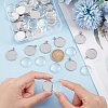 Unicraftale 62Pcs DIY Half Round Pendant Making Kits STAS-UN0021-32P-4