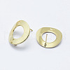 Brass Stud Earring Findings X-KK-G331-23G-NF-2