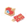 2Pcs Handmade Loom Pattern MIYUKI Glass Seed Beads PALLOY-MZ00607-4