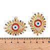 Rack Plating Brass Micro Pave Cubic Zirconia Pendants KK-H486-24G-01-3