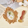 Brass Wax Seal Stamps with Wood Handle AJEW-WH0412-0204-5