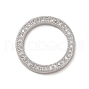 Rack Plating Brass Micro Pave Clear Cubic Zirconia Linking Rings KK-P261-06P-1