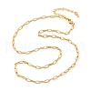 Brass Cable Chain Necklaces for Women Men NJEW-F337-01G-01-2