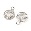 Brass Micro Pave Clear Cubic Zirconia Pendants ZIRC-P094-09P-RS-2
