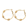 304 Stainless Steel Oval Hoop Earrings EJEW-Z098-30G-4