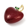 Brass Enamel Pendants KK-R224-12A-G-2
